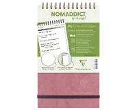 My.task.manager Age Bag bloc de bureau reliure intégrale en-tête 12x20 cm 250 pages détachables réglure DOT au verso - Rose antique