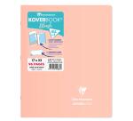 Cahier piqué Koverbook Blush 17x22cm 96 pages ligné + marge couverture polypropylène opaque Couleur aléatoire - Assortis