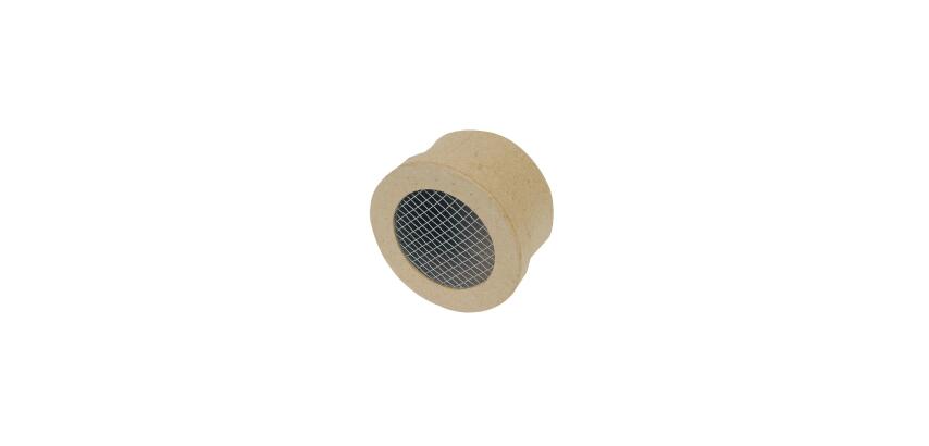 Boite ronde grillagée 8x8x4cm - Kraft