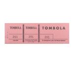 Bloc tombola 100 feuillets numérotés de 3 volets - Format 4,8x15 cm - Couleurs assorties