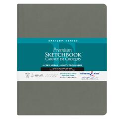 Epsilon Series, Skizzenbuch mit flexiblem Einband, Fadenbindung, 46 Blatt 20,3x25,3cm 150g - Weiß