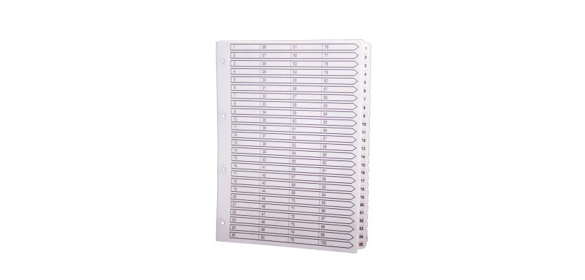 Dividers A4 White Mylar Guildhall 100PT - White