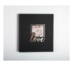 Fotoalbum 60 Seiten schwarz 29x32cm - Love schwarz - Schwarz