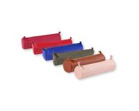CUIR TEINTE Trousse ronde Ø5,5x22 cm - Assortis