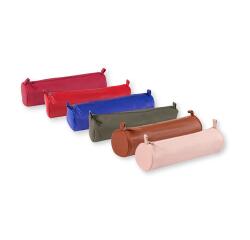 Gekleurd Lederen Pennenzak Ø 5,5x22 6 kleuren assortie - Geassorteerde kleuren