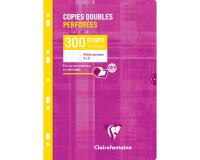 Copies doubles perforées-blanc A4 petits carreaux 300 pages - Rose framboise