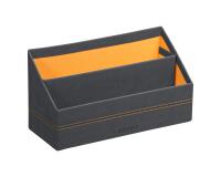 Rhodiarama porte-courrier simili cuir italien 25 x 10 x 14 cm - Titane
