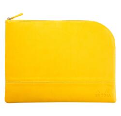 Rhodiarama etui met rits in kunstleer - maat L - 21x28 cm - Daffodil