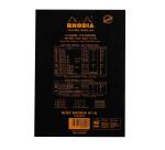 Bloc agrafé Rhodia N°16 14,8x21 cm 80 feuillets ligné avec marge 80g - Noir