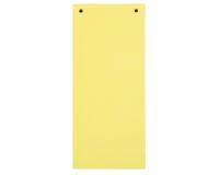 Paquet 100 fiches intercalaires horizontales unies perforées - 105x240mm - Jaune