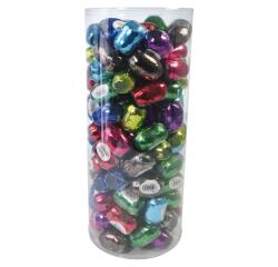 Tube de 120 oeufs 10mx7mm Ass.métallique - Assortiment