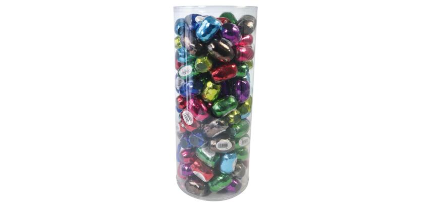 Maxi Kristallbox mit 120 Spulen Geschenkband 10mx7mm metallic - Sortierung