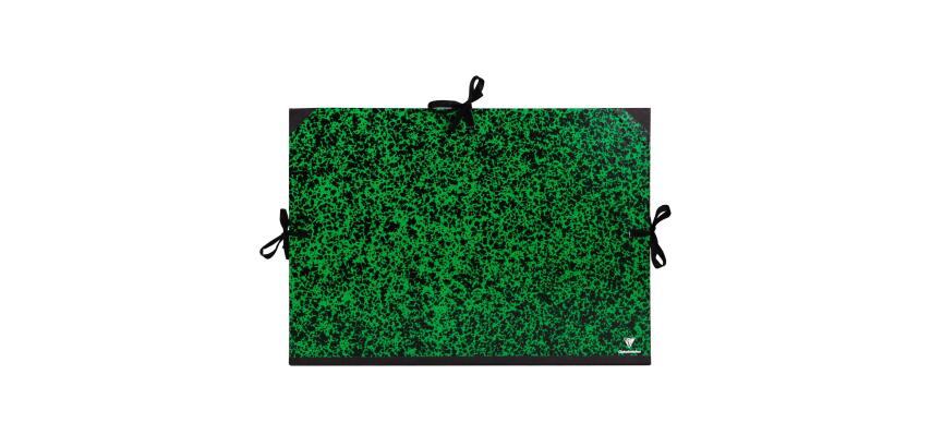Carton à dessin Annonay 3 cordons 37x52cm - Vert