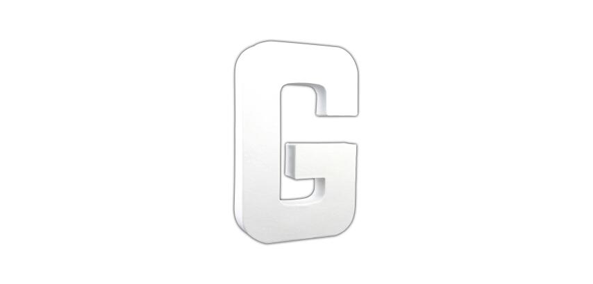 Lettre G 20,5cm - Blanc