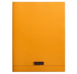 Cahier piqué 8000 POLYPRO 24x32 cm 96 pages petits carreaux 90 g - Orange