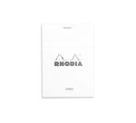 Gehefter Notizblock Rhodia No.12 8,5x12cm 80 Blatt liniert 80g - Weiß