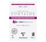 Clairefontaine Fontaine Watercolour Pad - A4 - 12 Sheets - 300gsm - Cold Pressed