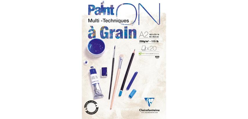 Paint'ON à grain bloc collé 20F A2 250g