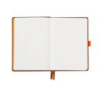 Rhodiarama Goalbook rembordé rigide A5 240 pages dot papier blanc 90g - Chocolat