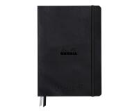Rhodiarama Goalbook Creation rembordé rigide A5 100p papier lavis technique blanc uni 200g avec élastique - Noir