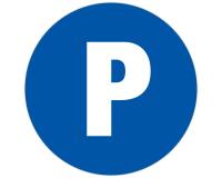 Non adhesive PP panel Private parking 30 cm - Blue