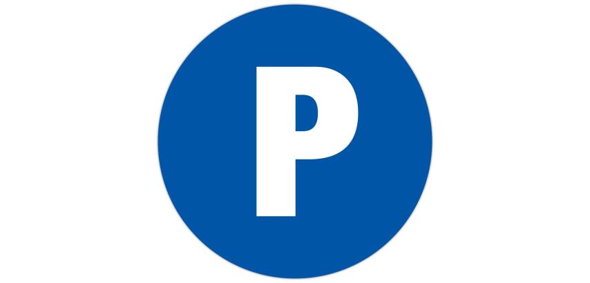 Non adhesive PP panel Private parking 30 cm - Blue
