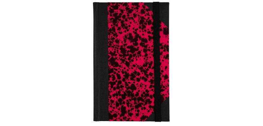 Marble Notebook 170x110, 192 lined pages - Red