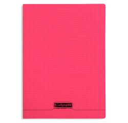 Cahier piqué 8000 POLYPRO A4 96 pages petits carreaux 90 g - Rouge