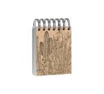 Le Cerisier blanc, Wire bound maxi pad 9x11 cm, 160 sheets, plain, assorted patterns