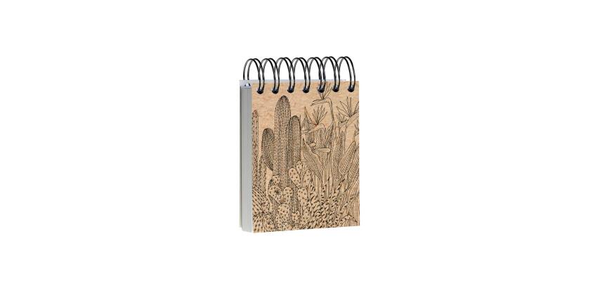 Le cerisier blanc, Bloc reliure intégrale en-tête 9x11 cm, 160 feuilles, uni, ass.
