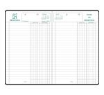 Agenda de bureau Carré Recettes et Dépenses 13,5 x 21 cm Journalier Janvier à Décembre 2027 - Coloris aléatoire