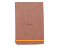 Rhodiarama Webnotepad rembordé rigide 9x14 cm 192 pages ligné microperforé papier ivoire 90g fermeture élastique - Bois de rose