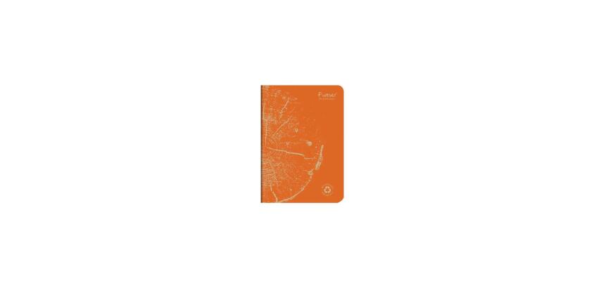 Carnet piqué FOREVER PREMIUM 100% recyclé A5 96 pages ligné papier recyclé blanc 90 g - Orange rouille