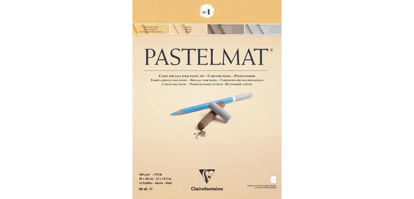 Pastelmat bloc collé 12F 30x40cm 360g