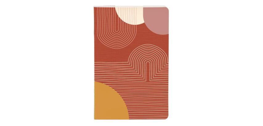 Terracotta, Carnet cousu fil 11x17 cm, 64 pages, ligné, ass.