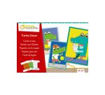 Boîte créative, Cartes à lacer, Famille Croco - Multicolore