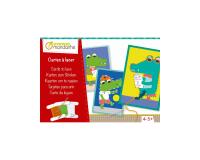 Boîte créative, Cartes à lacer, Famille Croco - Multicolore
