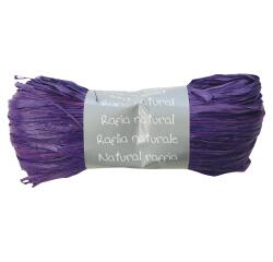 Pelote raphia naturel 50g, Prune - Prune