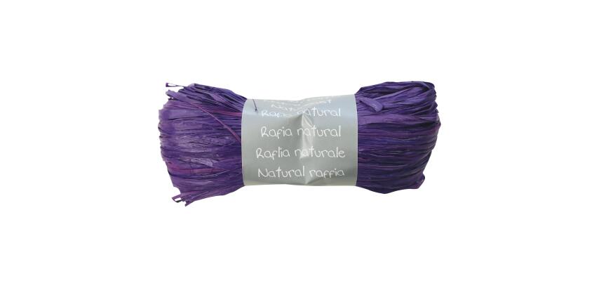 Geschenkband aus natürlichem Bast 50g - Pflaume