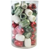 Mini-tube 60 bolducs 10mx7mm Nöel tradi - Assortiment