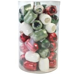Mini-tube 60 bolducs 10mx7mm Nöel tradi - Assortiment
