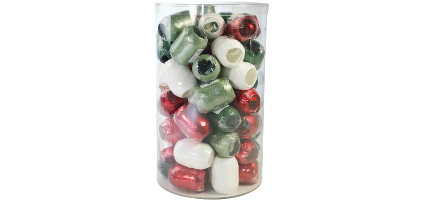 Mini-tube 60 bolducs 10mx7mm Nöel tradi - Assortiment