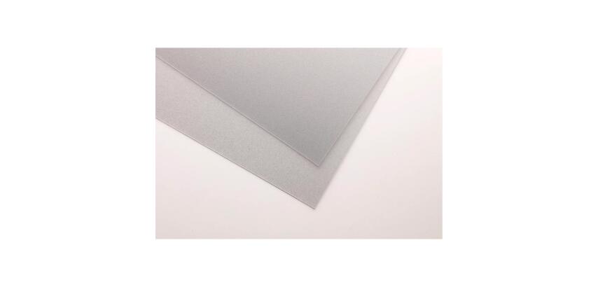 Polypro, Packung mit 10 Bogen aus PP transparent, 50x70cm - Silber