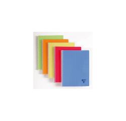 Cahier reliure intégrale Linicolor FRESH 24x32cm 100 pages petits carreaux couverture plastique polypropyène rainuré Couleur aléatoire - Assortis