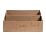 Verticale sorteer / brievenhouder met 3 verdelingen in karton - Bruin geometrische motieven
