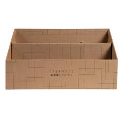 Trieur vertical / porte lettres 3 compartiments carton Eterneco - Brun motifs géométriques