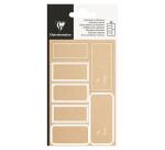 Kraft Adhesive Label Rectangle White - White