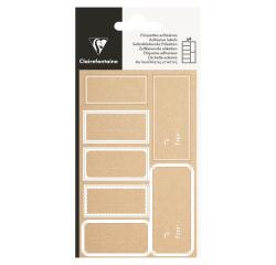 Etiquette Adhésive Kraft rectangle blanc - Blanc