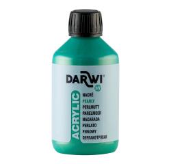 DARWI Perlmutt-Acrylfarbe, Flasche 250ml, Perlmuttgrün - Perlmuttgrün|