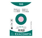 PAKET 100 KARTEIKARTEN UNTER FOLIE - LINIERT NICHT PERFORIERT 100X150MM - Rosa
